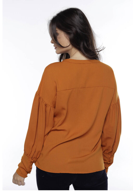 Blusa de  Manga Longa Feminina Bufante Sob Terracota - Image 6