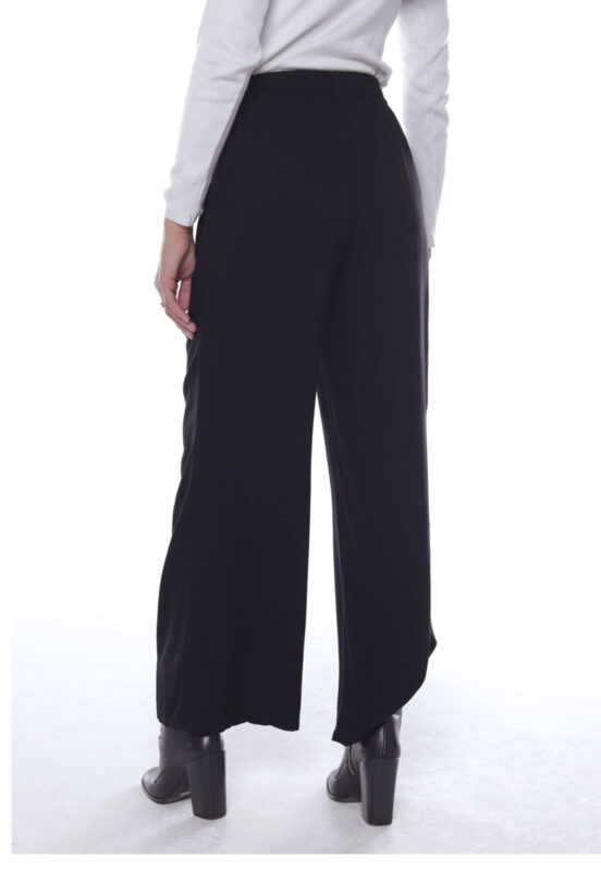 Calça Preta Pantalona de Viscose Feminina Sob - Image 5
