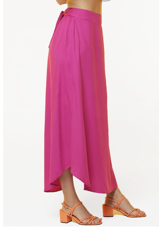 Saia Longa Lisa em Viscose com Forro Sob Rosa - Image 6