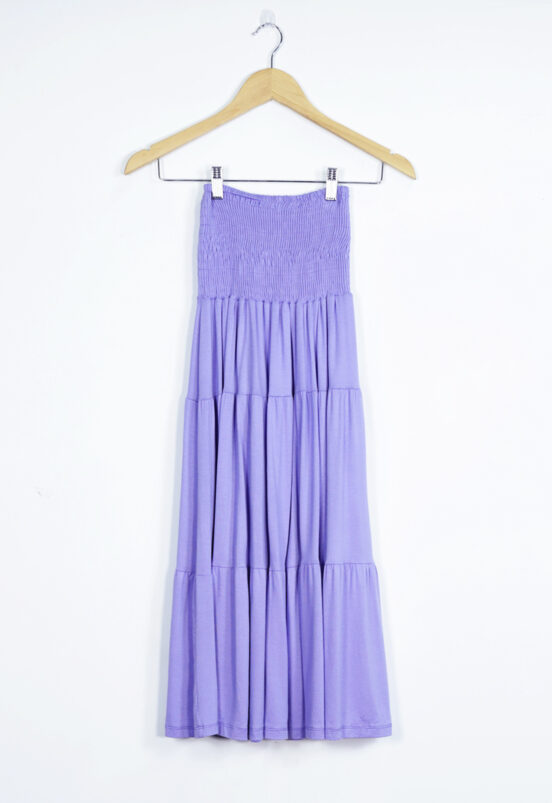 Saia Midi em Camadas com Lastéx Lilás Sob - Image 5