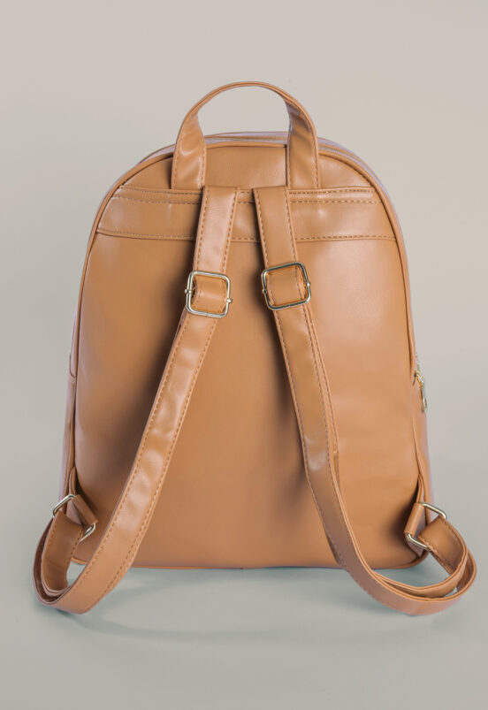 Mochila Feminina Caramelo Lisa Social com Nécessaire Sob - Image 2