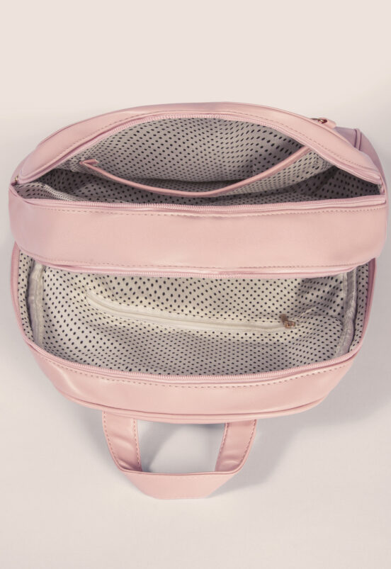 Mochila Feminina Rosa Lisa Social com Nécessaire Sob - Image 5