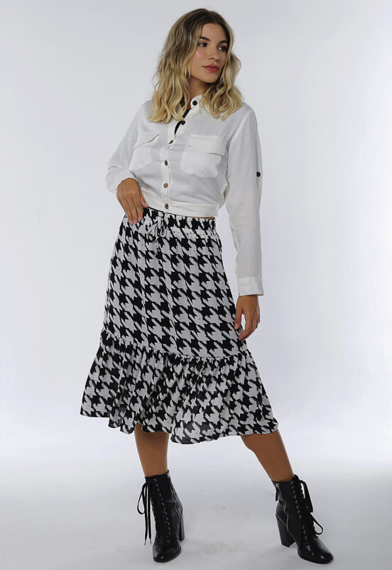 Jaqueta Cropped Leve Estilo Camisa Feminina Branca - Image 4