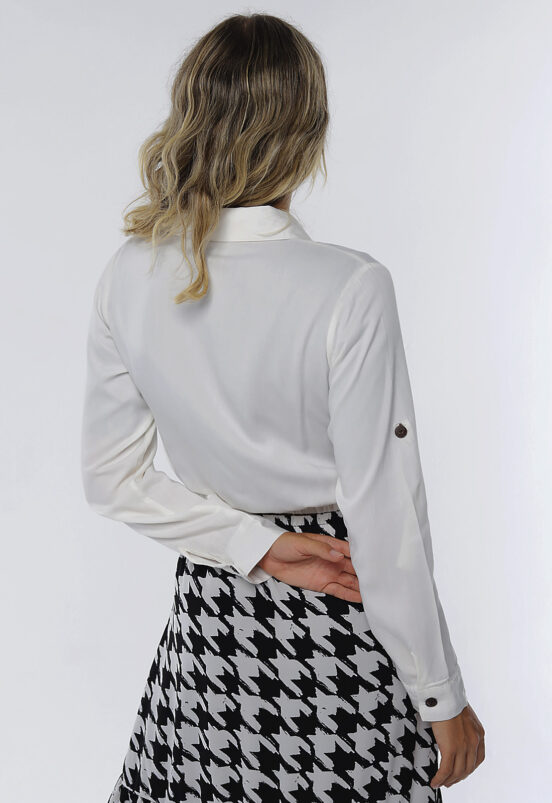 Jaqueta Cropped Leve Estilo Camisa Feminina Branca - Image 7
