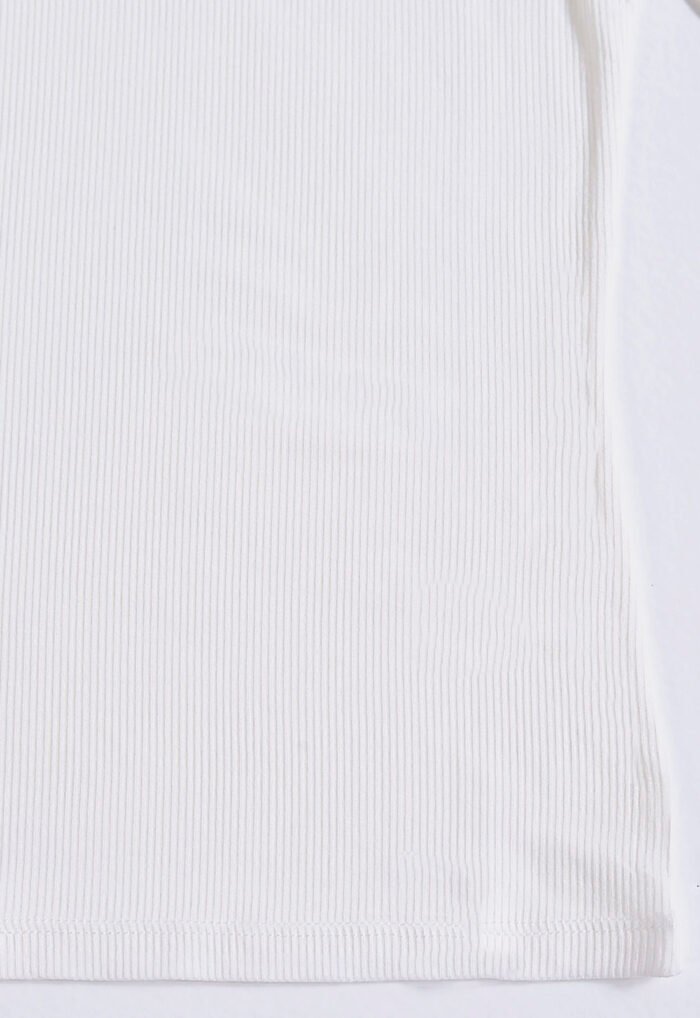 Blusa Branca Viscose Canelada com Mangas Sob - Imagem 5