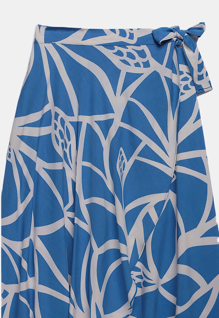 Conjunto Saia Longa e Blusa com Bojo Estampado Azul Sob - Imagem 3