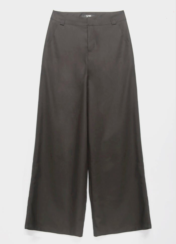 Calça de Linho Preta Pantalona Alfaiataria Feminina Sob - Imagem 5