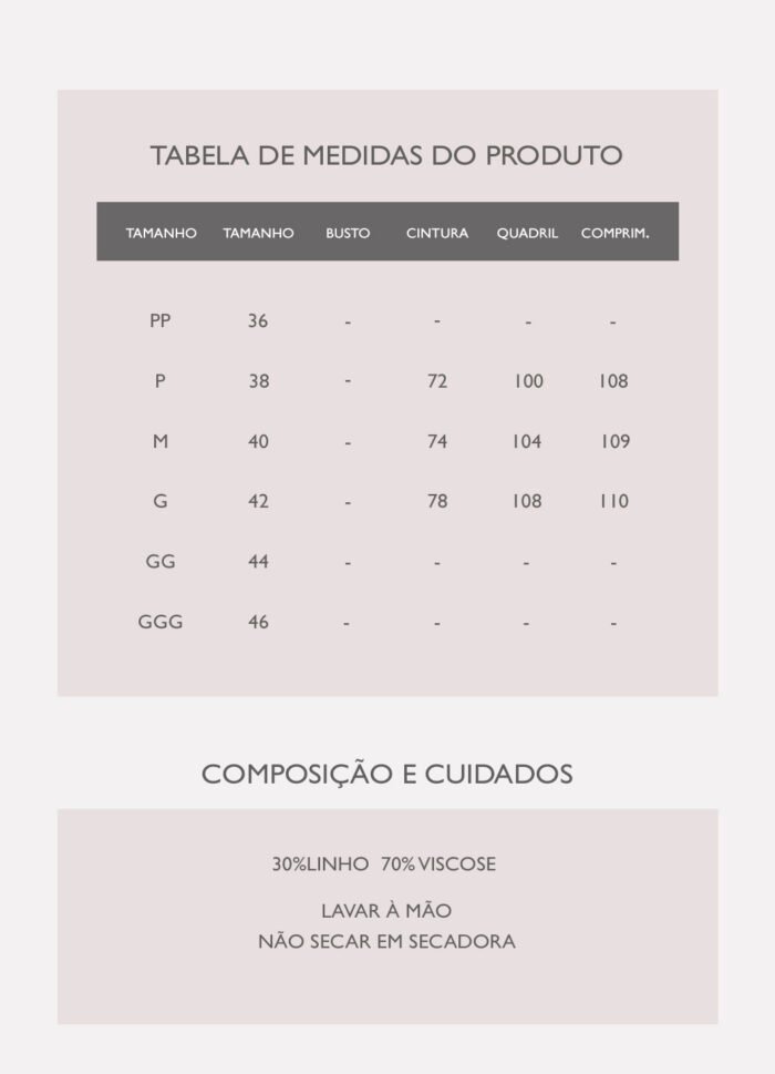 Calça Pantalona de Linho Bege Risca de Giz com Bolsos - Imagem 7