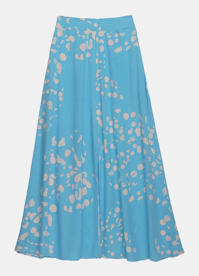 Conjunto Saia  Longa com Bolsos e Top Estampado Azul Sob - Imagem 7