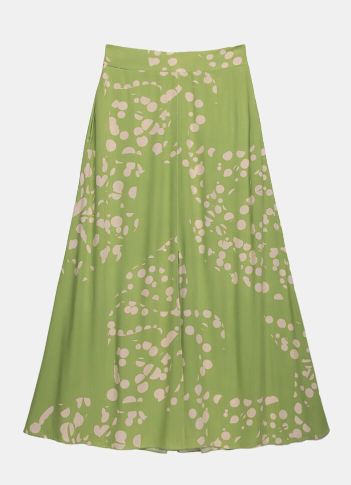 Conjunto Saia  Longa com Bolsos e Top Estampado Verde Sob - Imagem 7