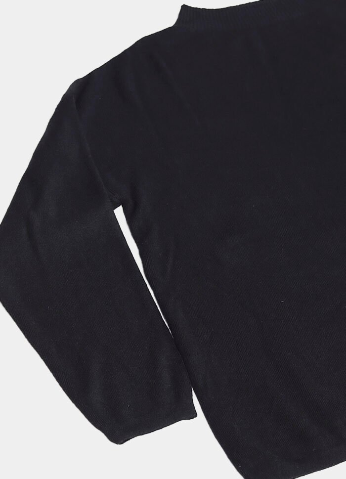 Conjunto de Calça e Blusa de Tricot Macio Preto - Imagem 5