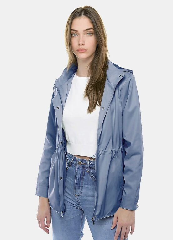 Casaco Parka Azul Forrada com Capuz - Image 2