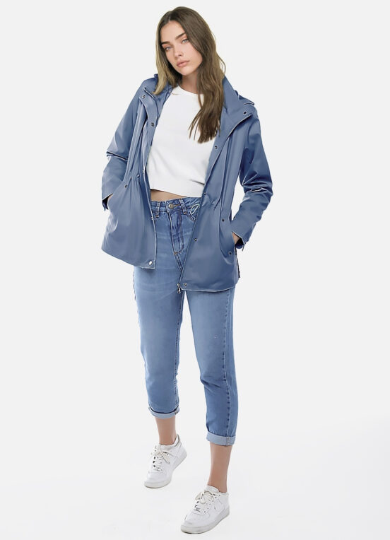 Casaco Parka Azul Forrada com Capuz - Image 4
