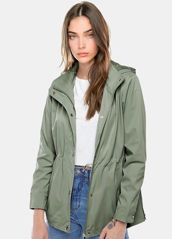 Casaco Parka Verde Militar Forrada com Capuz - Imagem 5