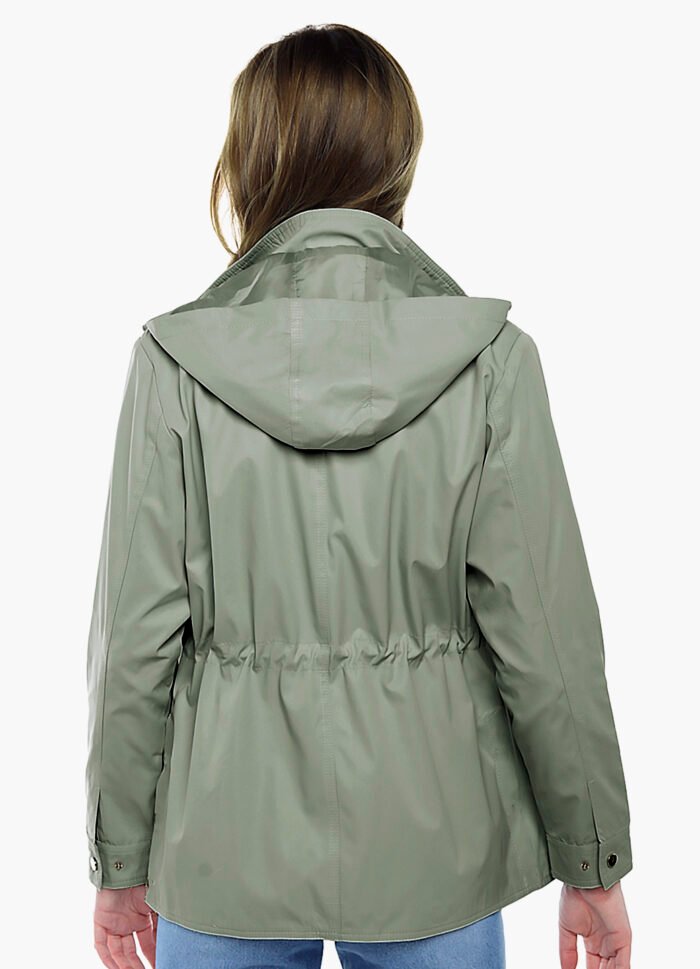 Casaco Parka Verde Militar Forrada com Capuz - Imagem 4