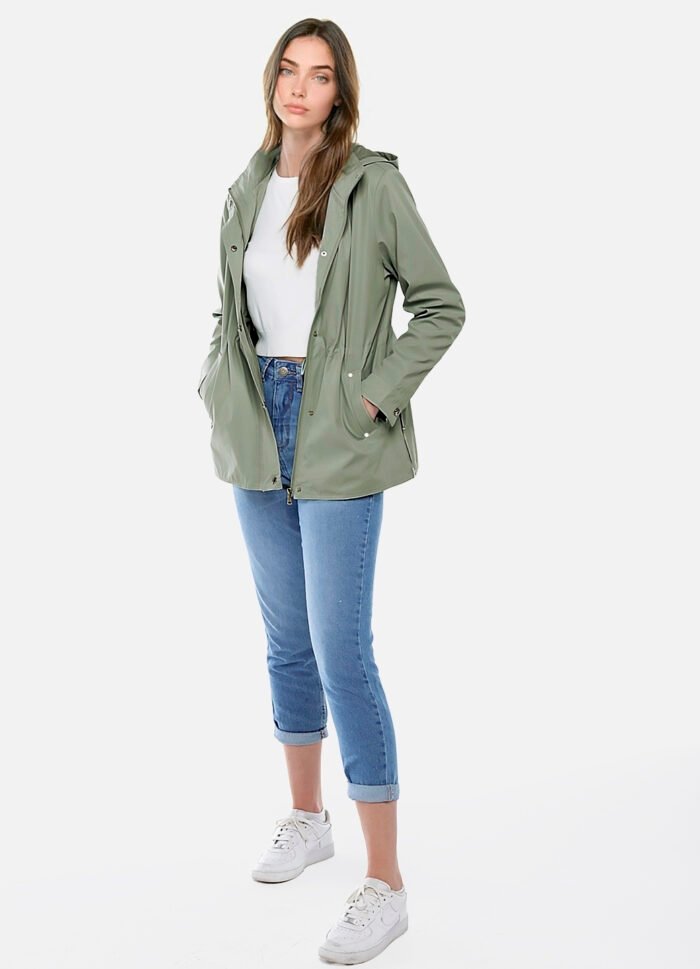 Casaco Parka Verde Militar Forrada com Capuz - Imagem 6