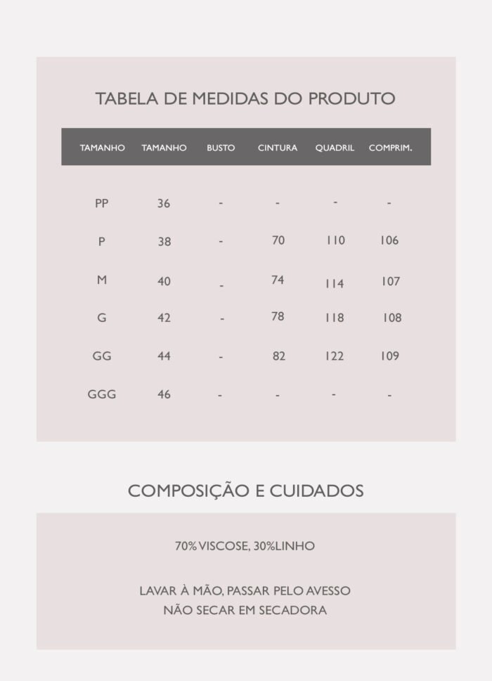 Calça de Linho Bege Listrada Pantalona com Bolsos - Imagem 7