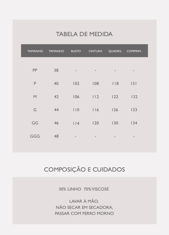 Vestido Longo de Linho Bege Gola V com Bolsos Sob - Image 7