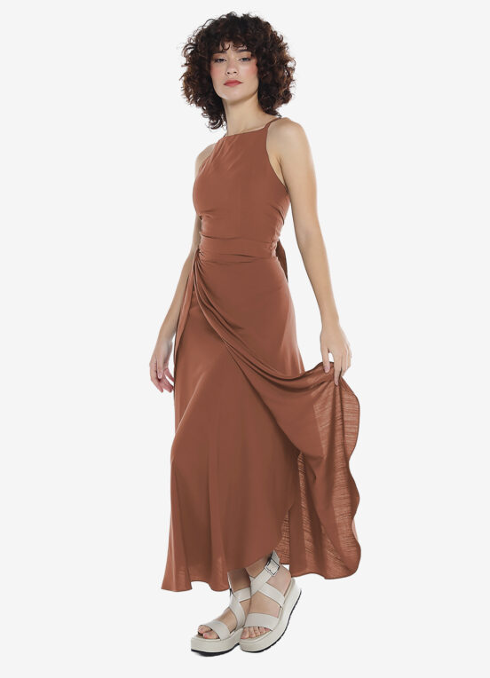 Conjunto Saia Longa e Blusa com Bojo Terracota Sob - Image 6