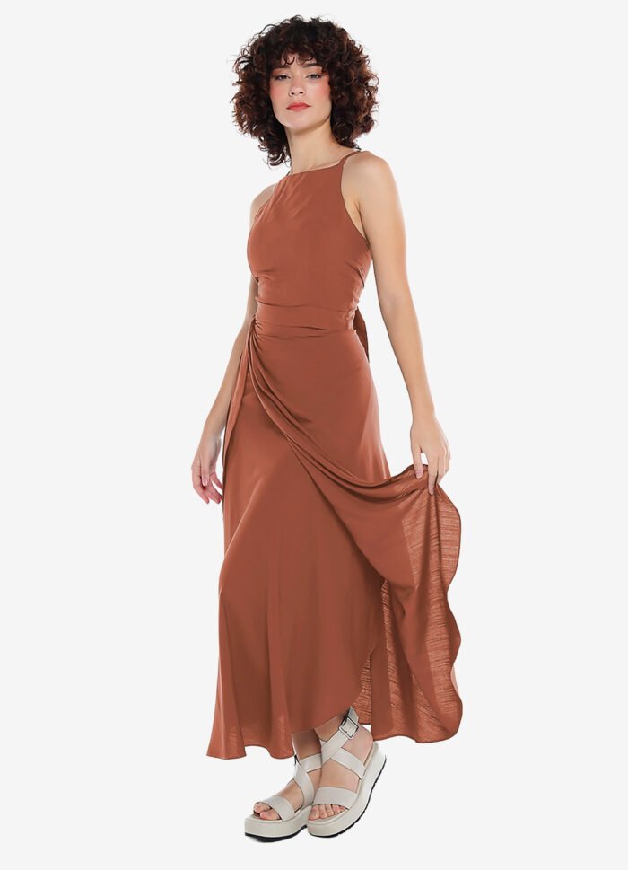 Conjunto Saia Longa e Blusa com Bojo Terracota Sob - Imagem 6