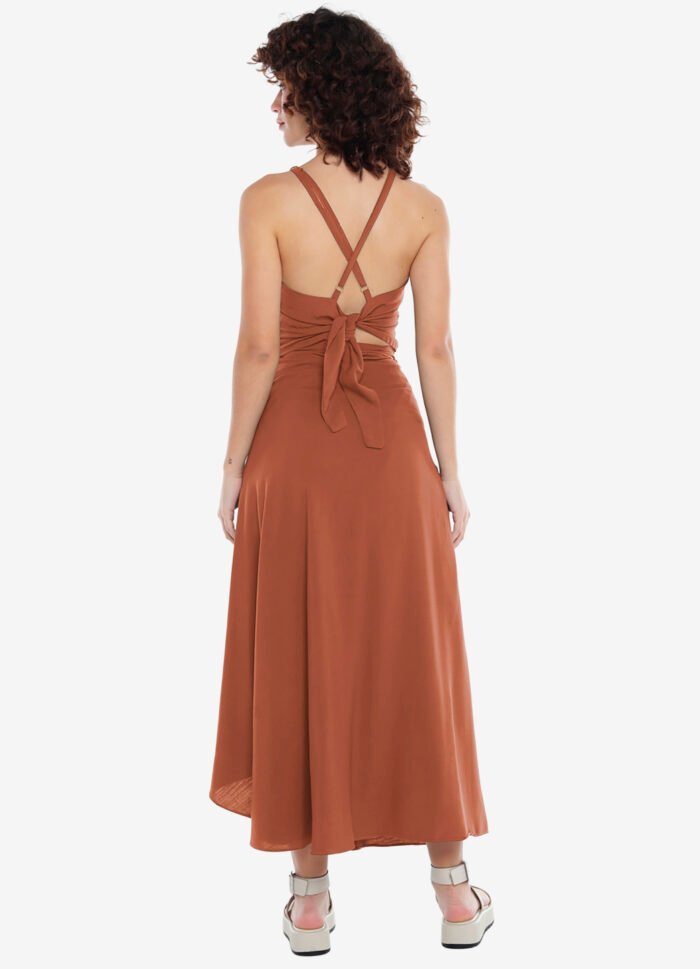 Conjunto Saia Longa e Blusa com Bojo Terracota Sob - Imagem 5