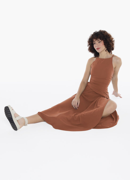 Conjunto Saia Longa e Blusa com Bojo Terracota Sob - Image 3