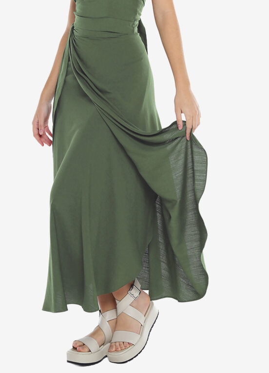 Conjunto Saia Longa e Blusa com Bojo Verde Sob - Image 4