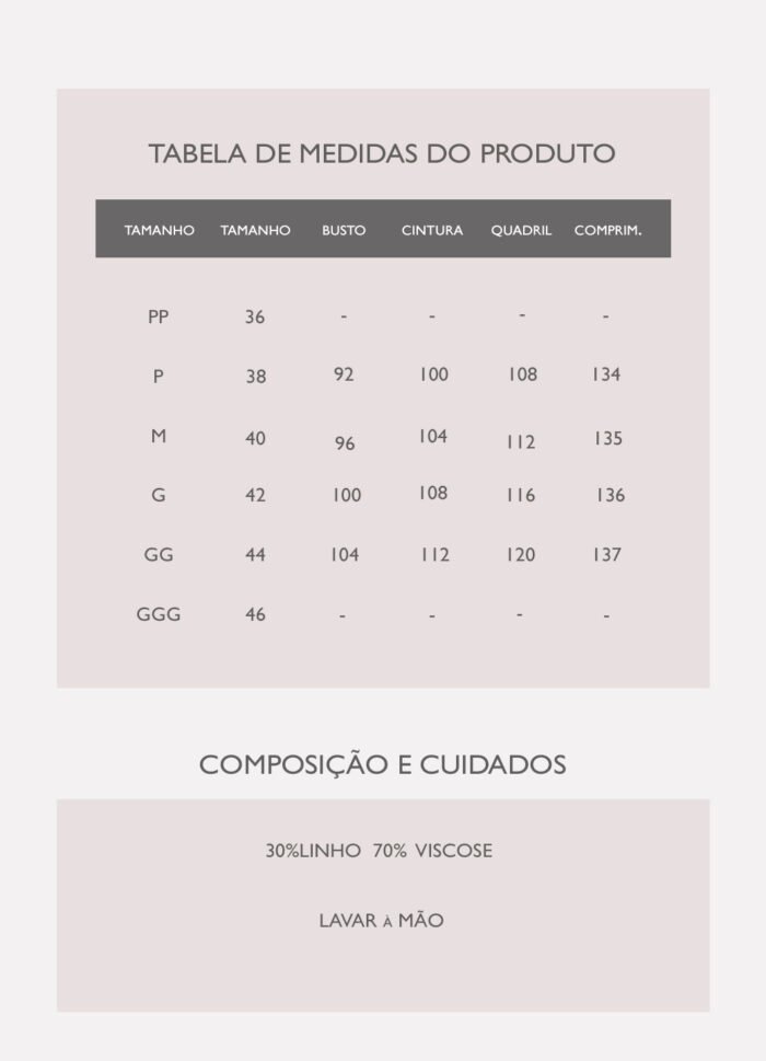 Vestido Longo de Linho Off White e Azul Solto com Bolsos - Imagem 7