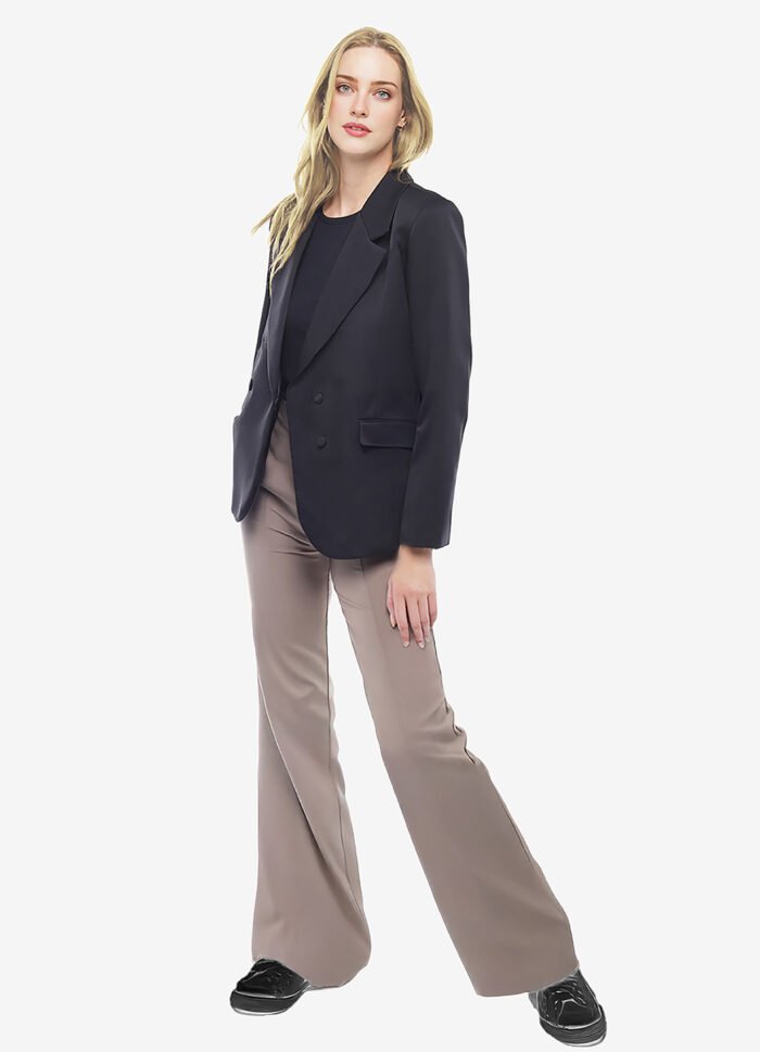 Blazer Feminino Preto Max Fino Alfaiataria Forrado - Imagem 5