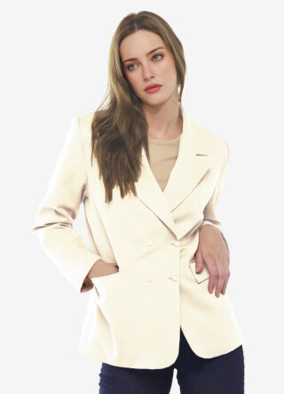 Blazer Feminino Off White Max Fino Alfaiataria Forrado
