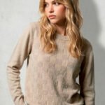 Blusa de Tricot Bege Clara Solta Modal Macia Sob