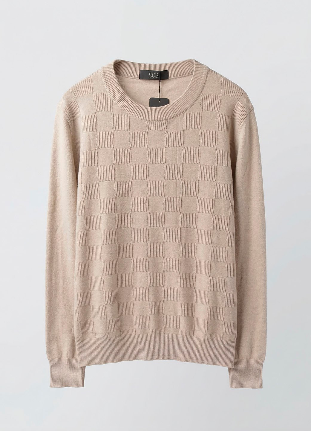 Blusa de Tricot Bege Clara Solta Modal Macia Sob - Imagem 5