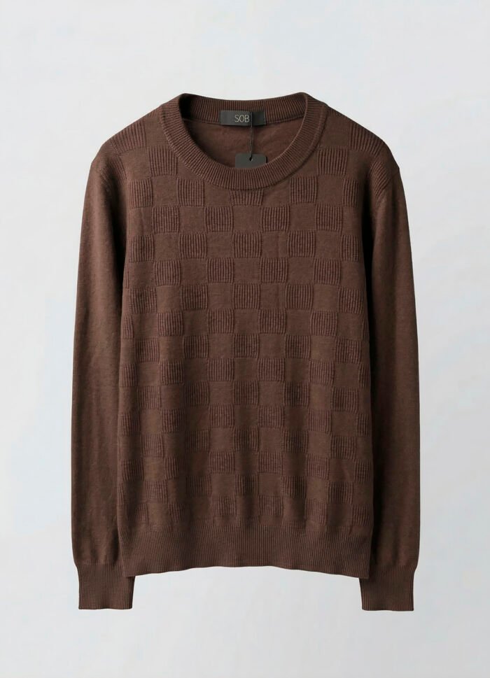 Blusa de Tricot Marrom Café Solta Modal Macia Sob - Imagem 6