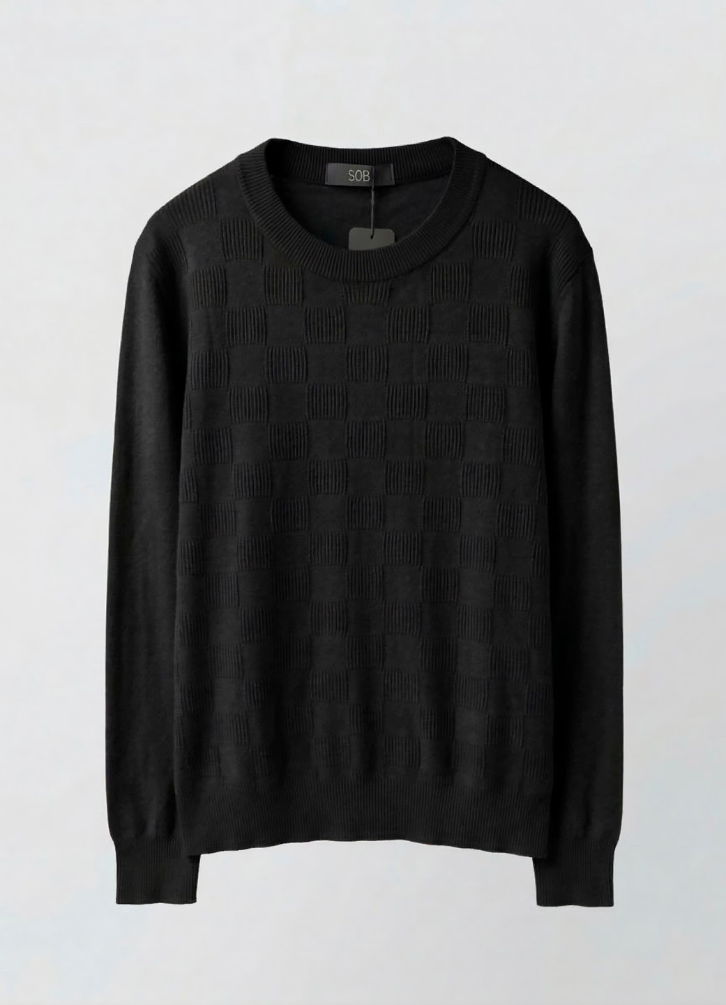 Blusa de Tricot Preta Solta Modal Macia Sob - Imagem 3