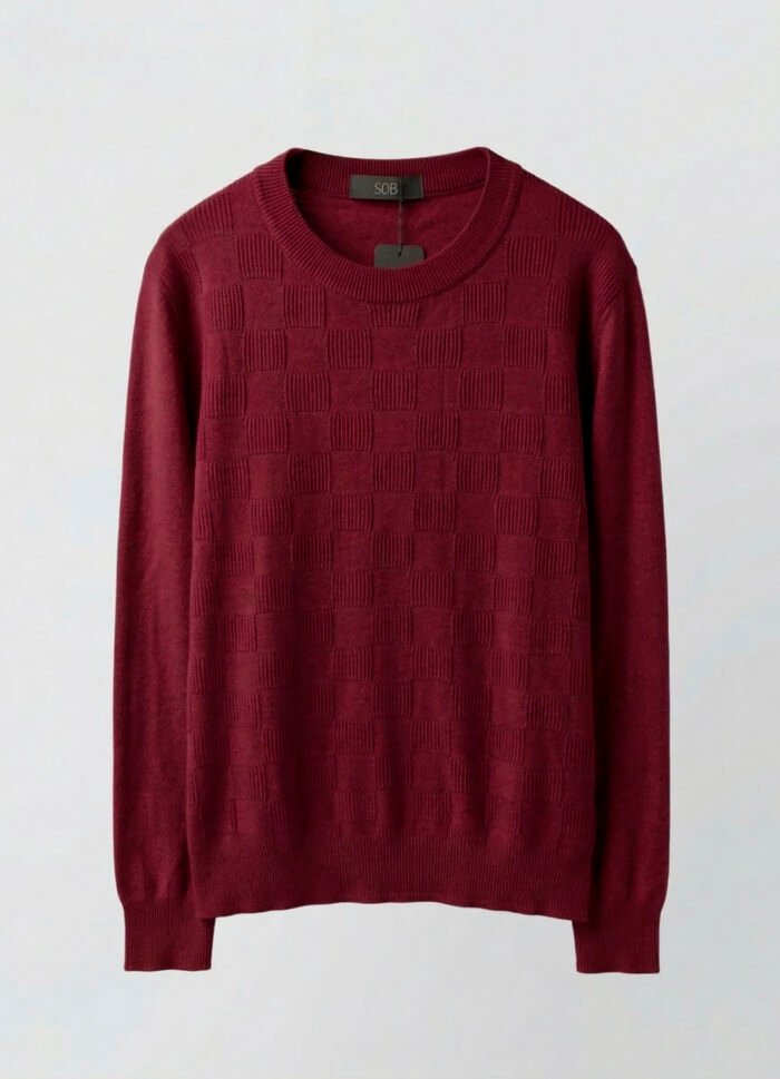 Blusa de Tricot Vinho Solta Modal Macia Sob - Imagem 3