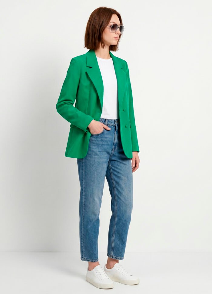 Blazer Feminino Verde Max Fino Alfaiataria Forrado - Imagem 6
