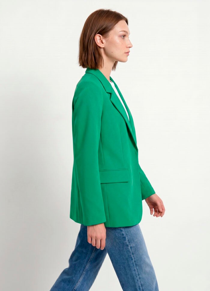 Blazer Feminino Verde Max Fino Alfaiataria Forrado - Imagem 5