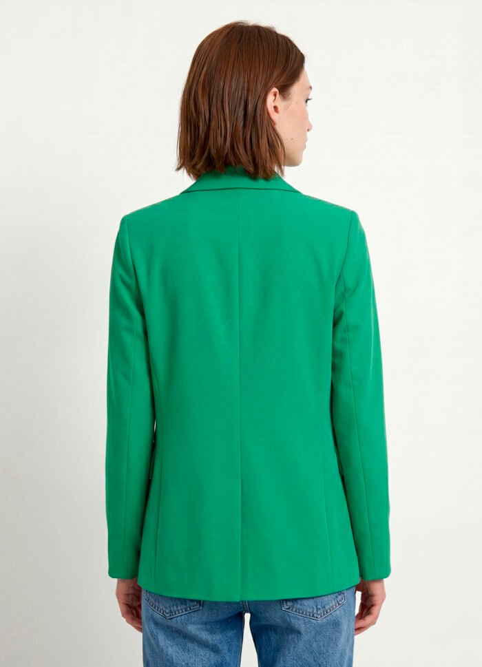 Blazer Feminino Verde Max Fino Alfaiataria Forrado - Imagem 4