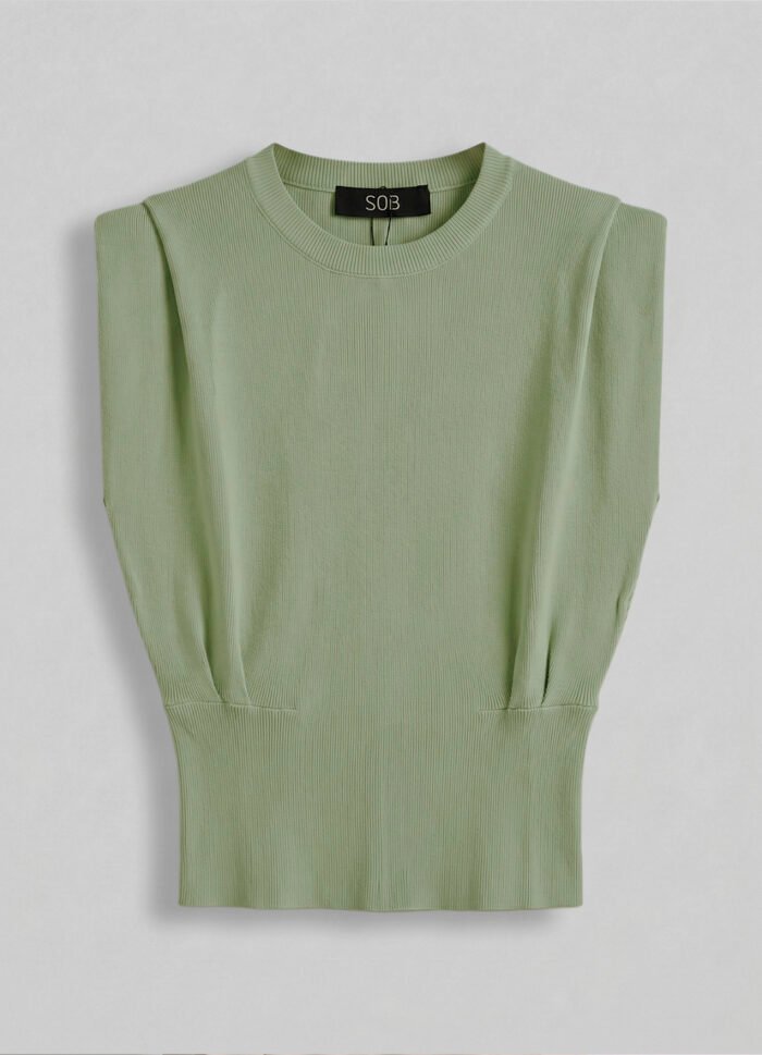 Blusa Verde Clara Malha de Tricot Fino em Viscose Sob - Imagem 5