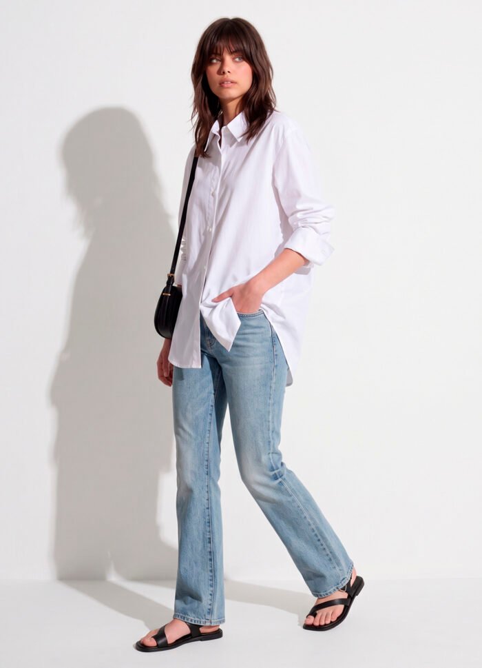 Camisa Branca Feminina Oversized Box em Viscose Sob - Imagem 6