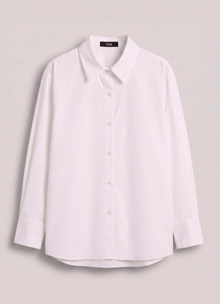 Camisa Branca Feminina Oversized Box em Viscose Sob - Imagem 7